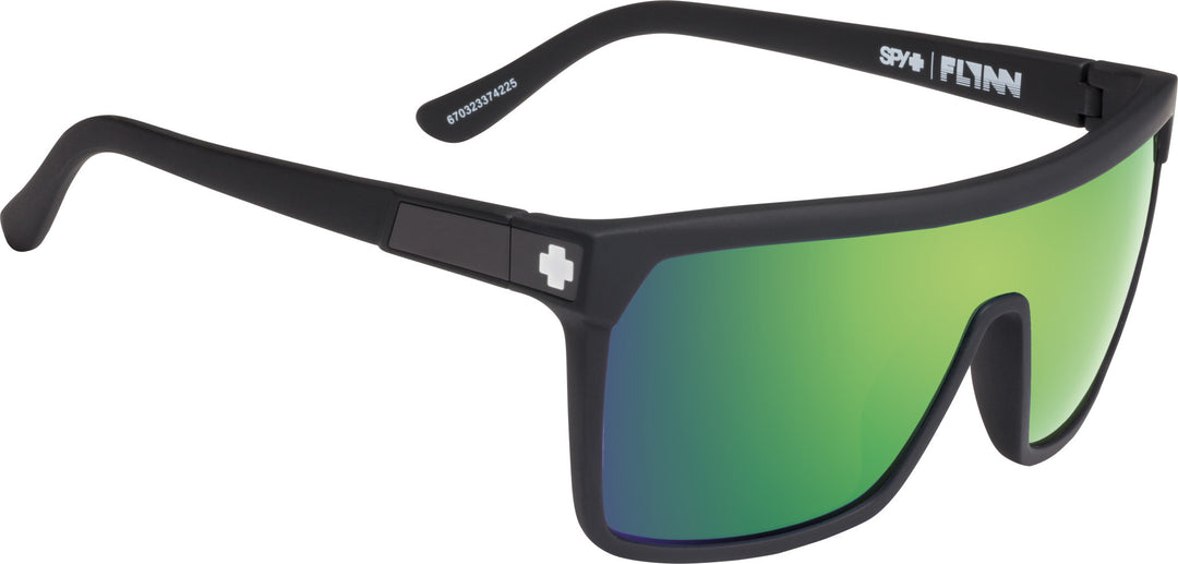 Spy Flynn Matte Black | Happy Bronze With Green Spectra Mirror