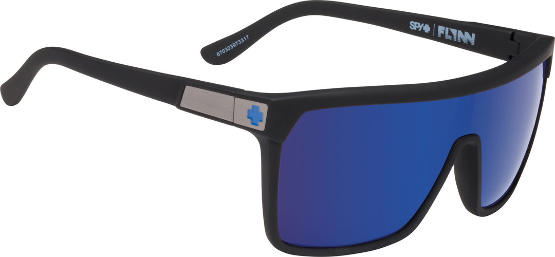 Spy Flynn Soft Matte Black | Happy Bronze w/ Dark Blue Spectra Mirror