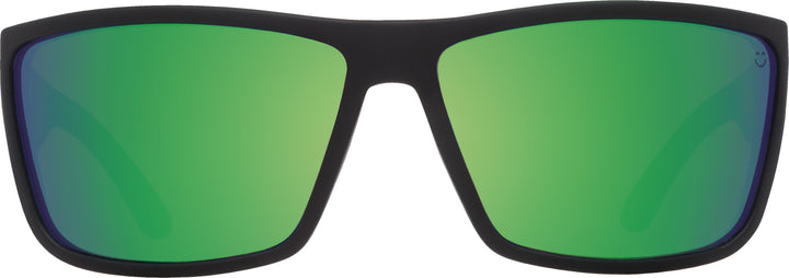 Spy Rocky Soft Matte Black | Happy Bronze Polar w/ Green Spectra Mirror