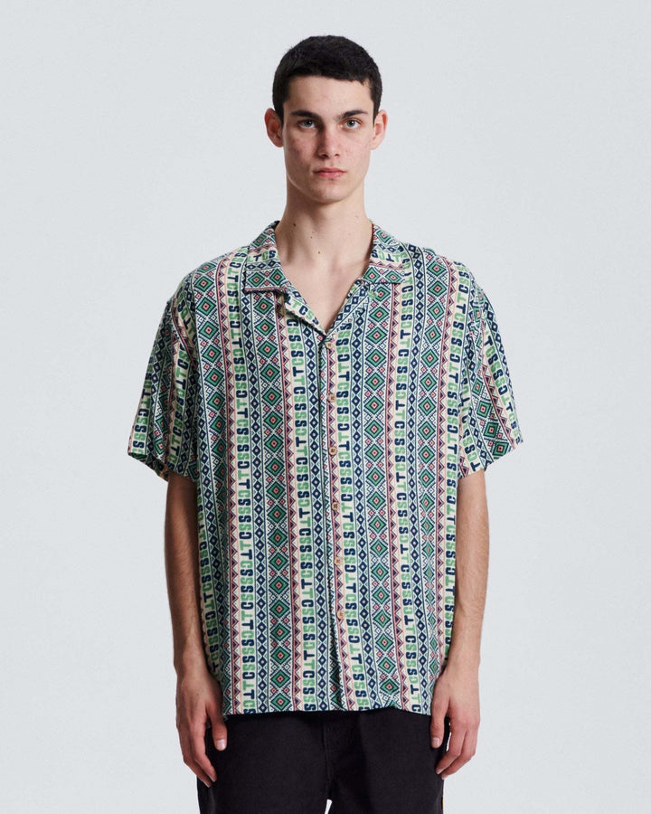 Critical Slide Dunstin Short Sleeve Resort Shirt (Unisex) | Ecru
