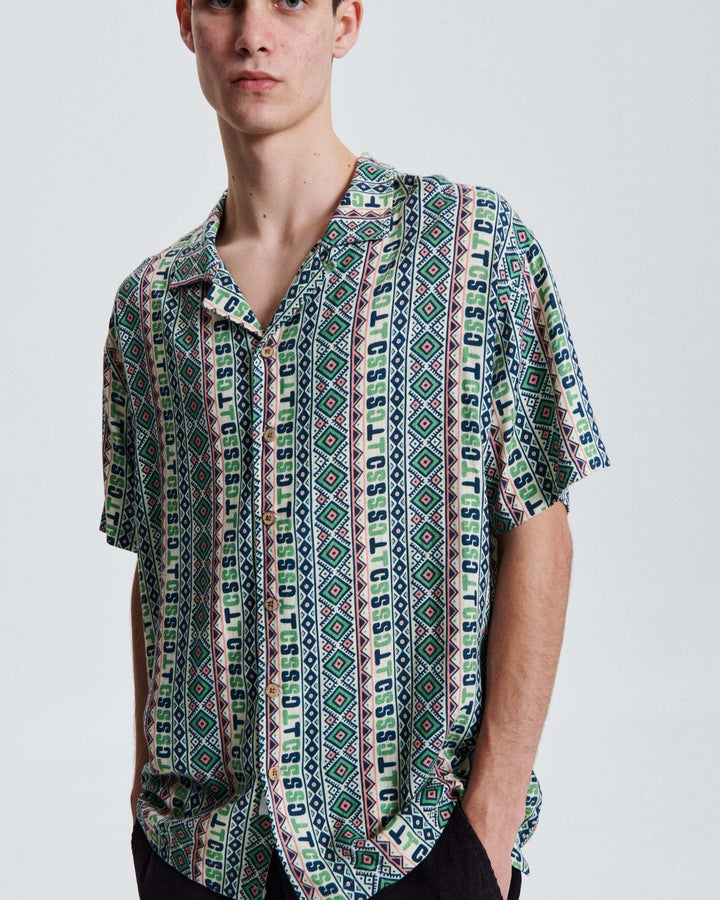 Critical Slide Dunstin Short Sleeve Resort Shirt (Unisex) | Ecru