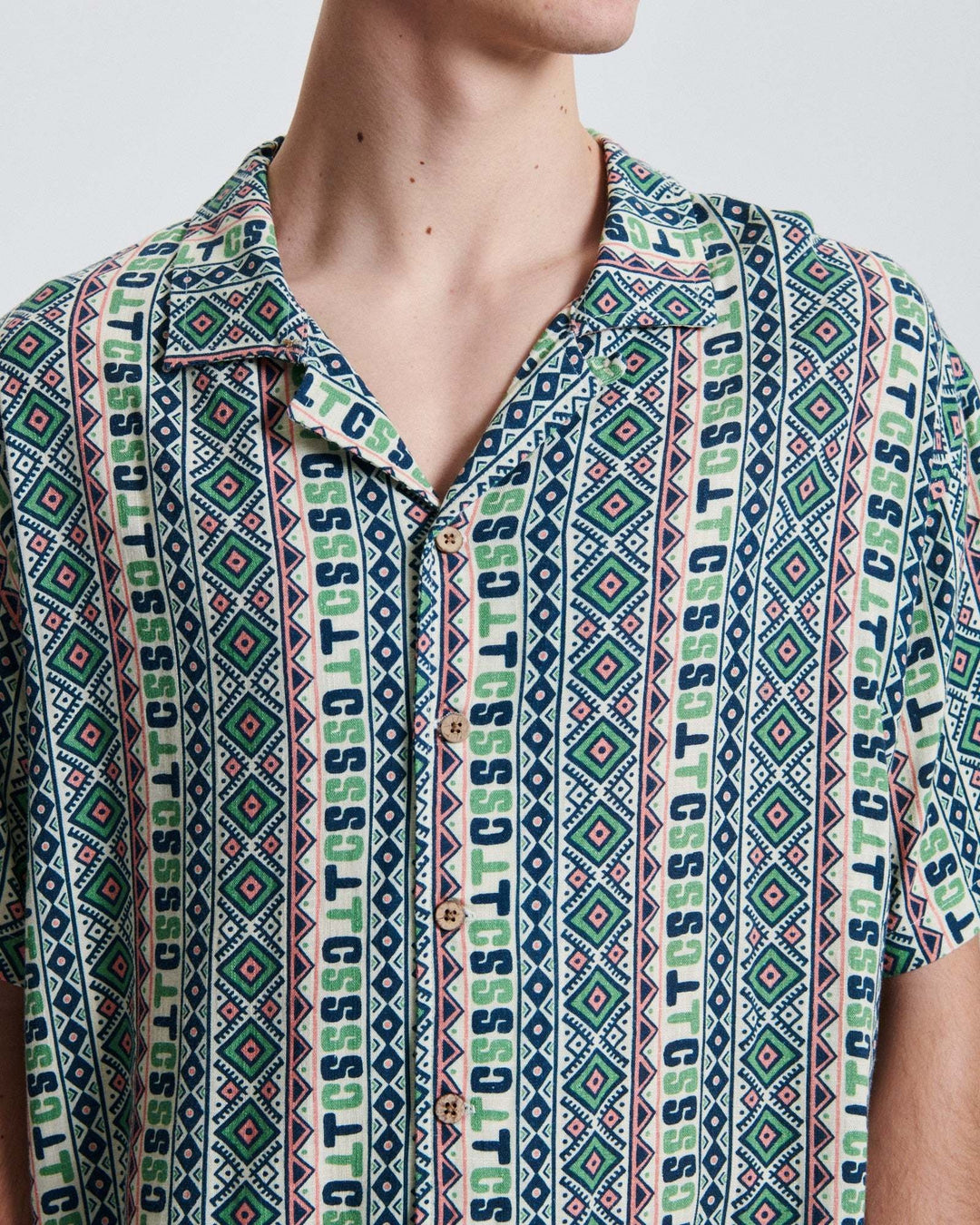 Critical Slide Dunstin Short Sleeve Resort Shirt (Unisex) | Ecru