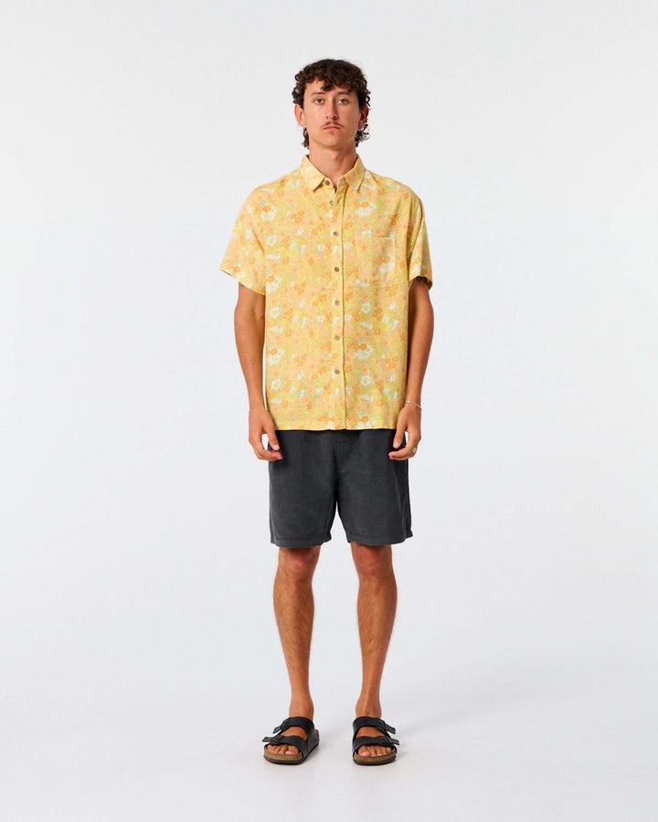 Critical Slide Hazed Floral Short Sleeve Shirt (Men&