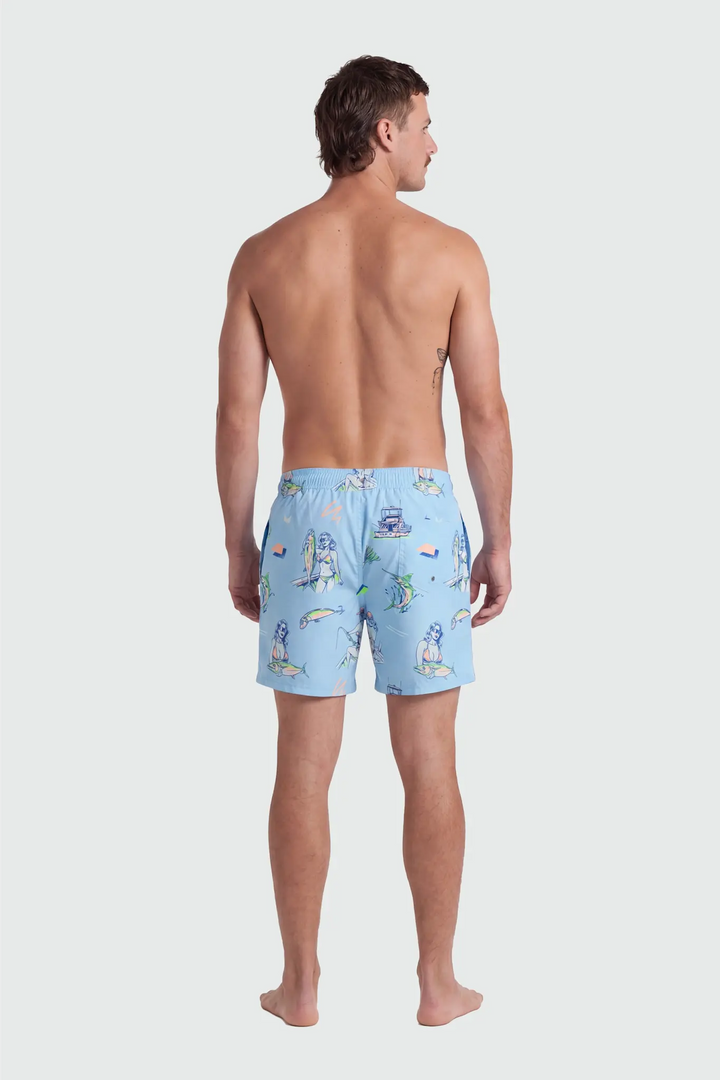 TEAMLTD Classic 6" Swim Short (Mens) | Blue Catch Of The Day