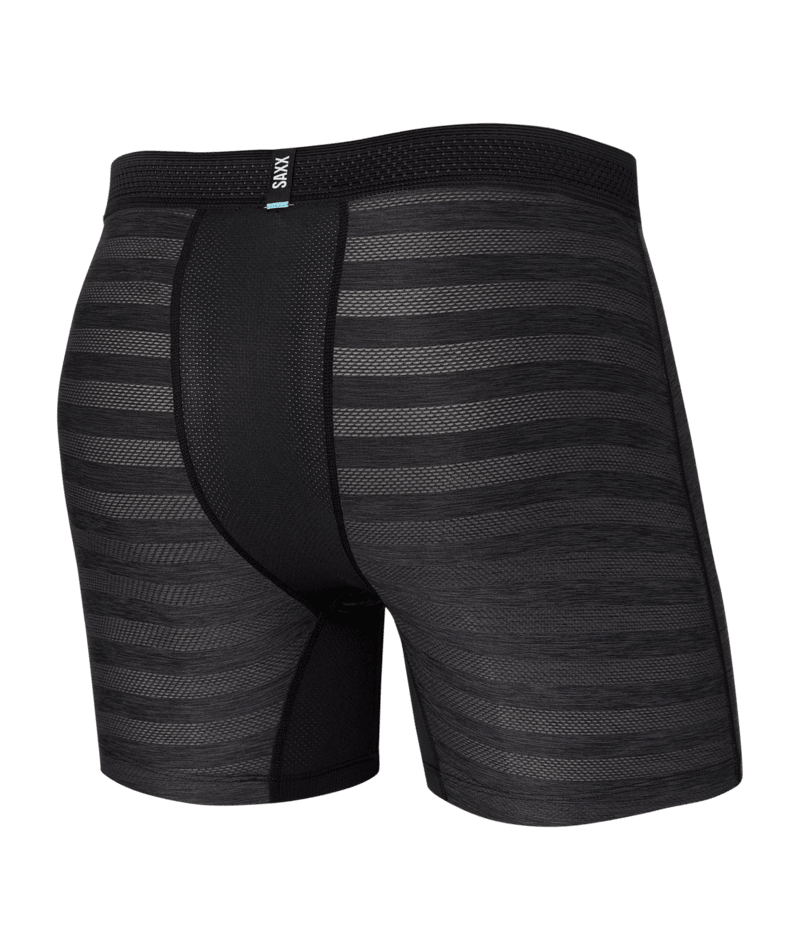 Saxx Droptemp Cooling Mesh Boxer Brief Fly | Black Heather