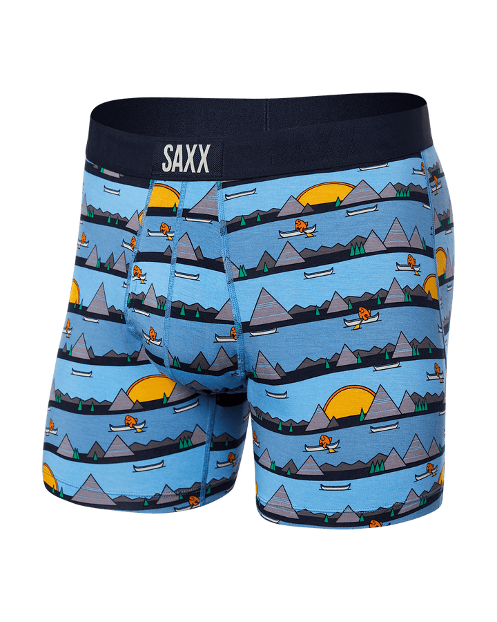 Saxx Ultra Super Soft Boxer Brief Fly | Lazy River- Blue