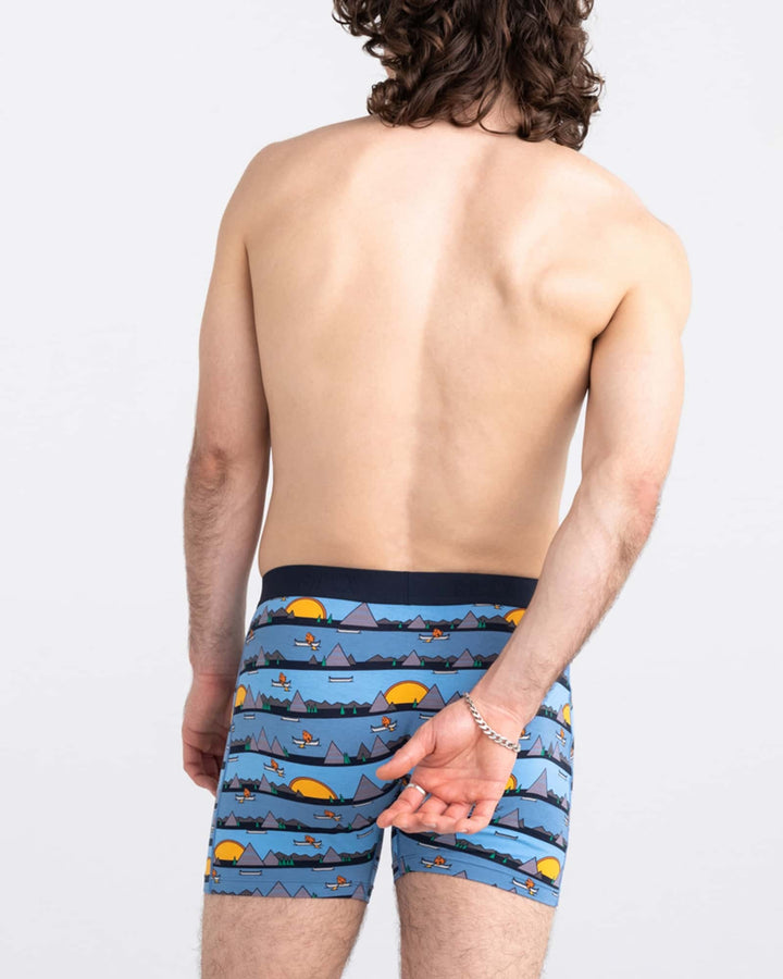 Saxx Ultra Super Soft Boxer Brief Fly | Lazy River- Blue