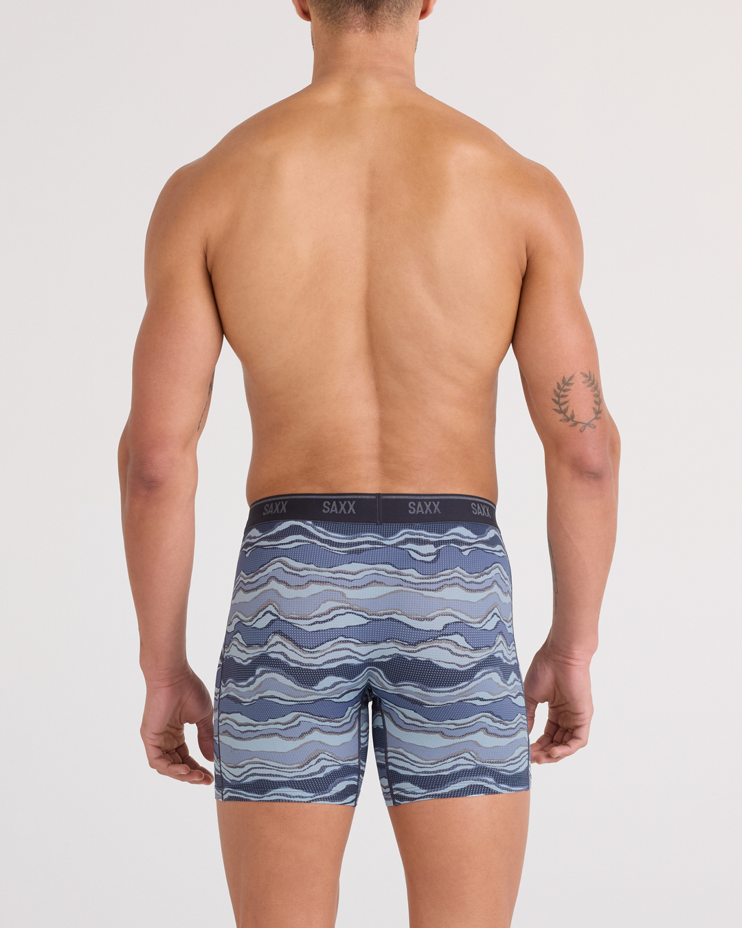 Saxx Quest Quick-Dry Mesh Boxer Brief Fly | Lazy River-Multi