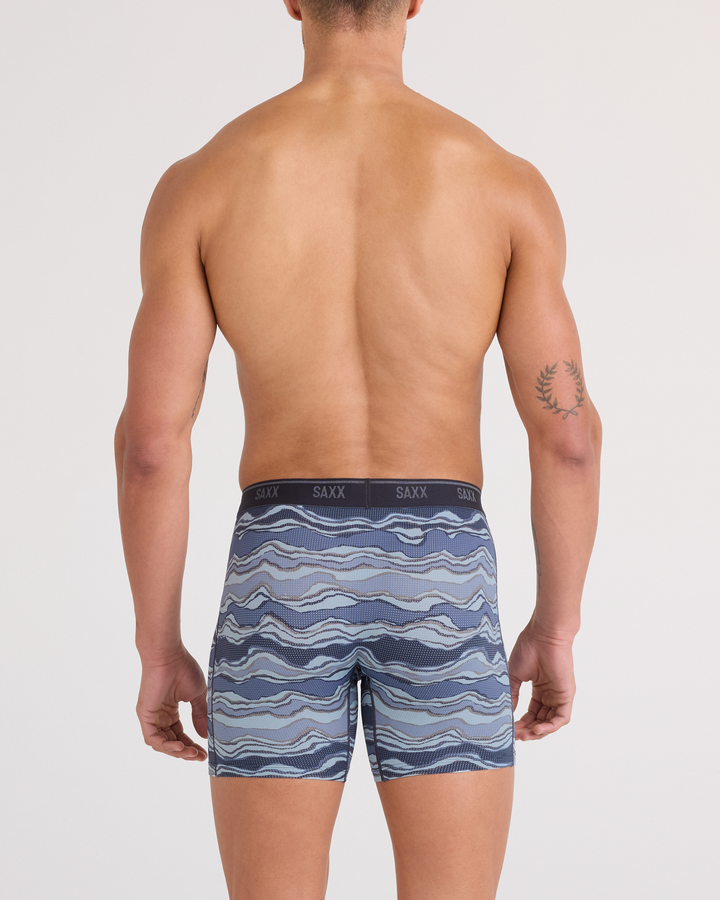 Saxx Quest Quick-Dry Mesh Boxer Brief Fly | Lazy River-Multi