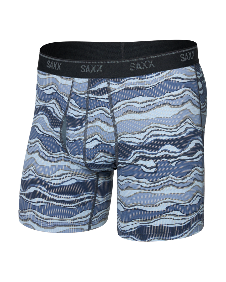 Saxx Quest Quick-Dry Mesh Boxer Brief Fly | Lazy River-Multi
