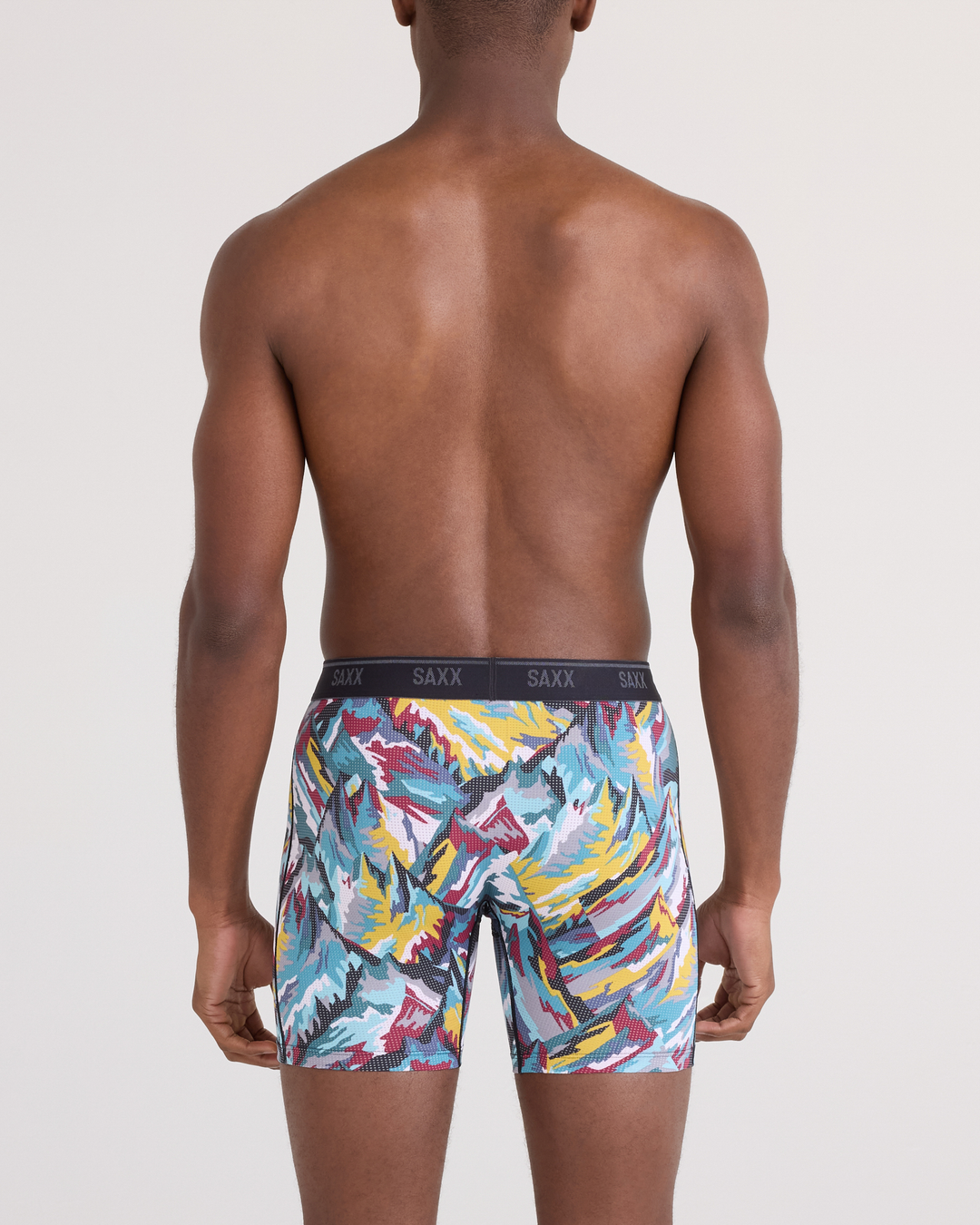 Saxx Quest Quick-Dry Mesh Boxer Brief Fly | Prism Peaks-Multi