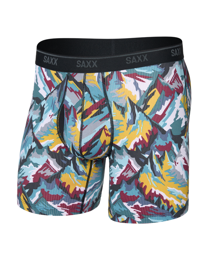Saxx Quest Quick-Dry Mesh Boxer Brief Fly | Prism Peaks-Multi