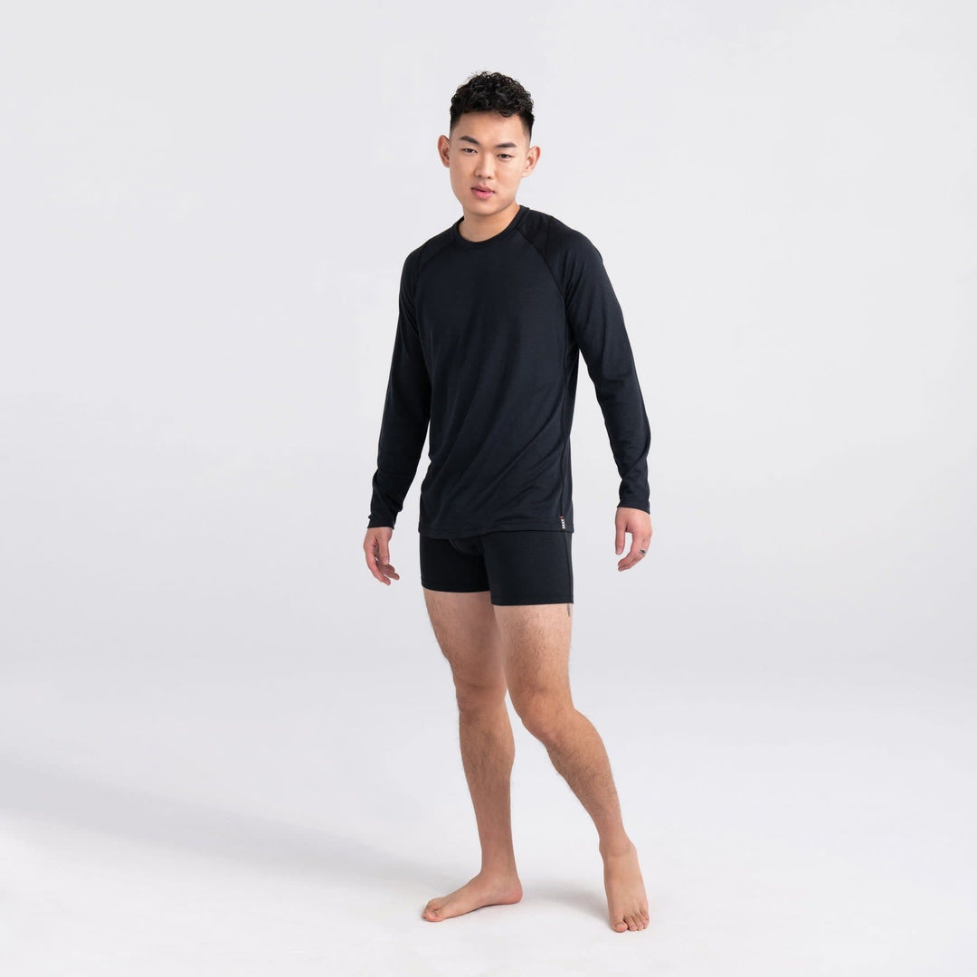 SAXX Roast Master Mid-Weight Long Sleeve Crew | Black