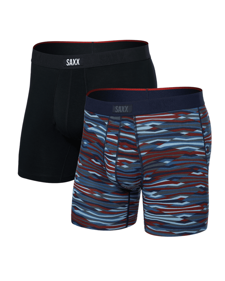 Saxx Vibe Xtra Boxer Brief Fly (2Pk) | Rough Terrain/Black