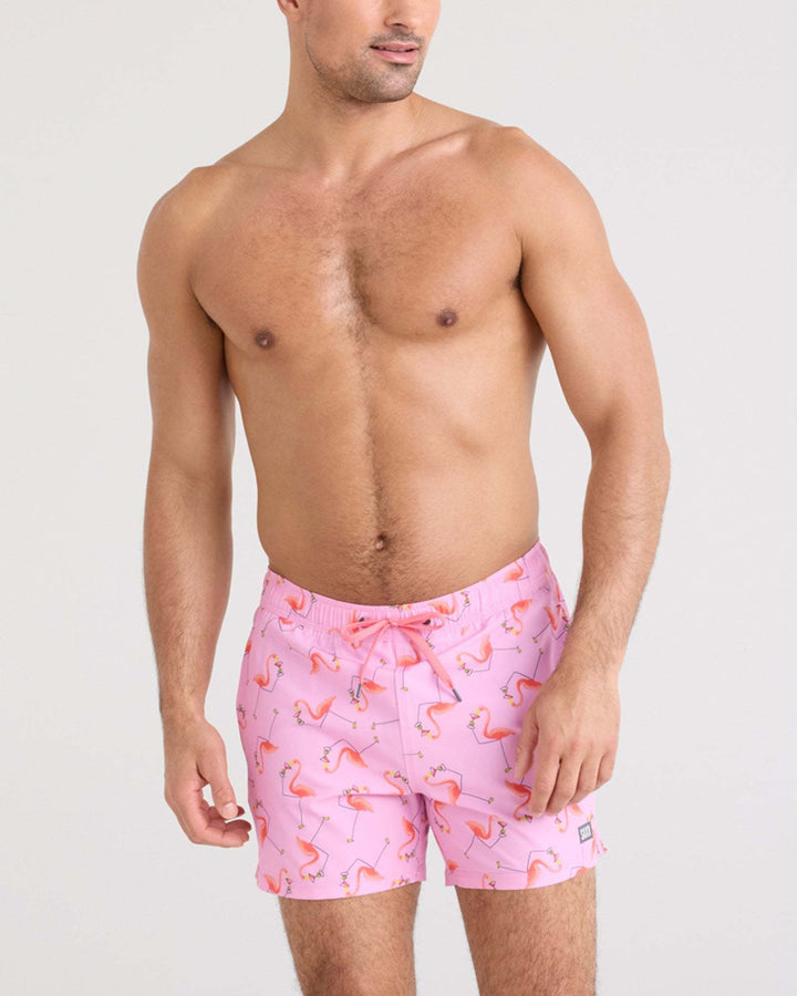 SAXX Oh Buoy 2N1 Volley 5" (Mens) | Drinko Flamingo-Taffy