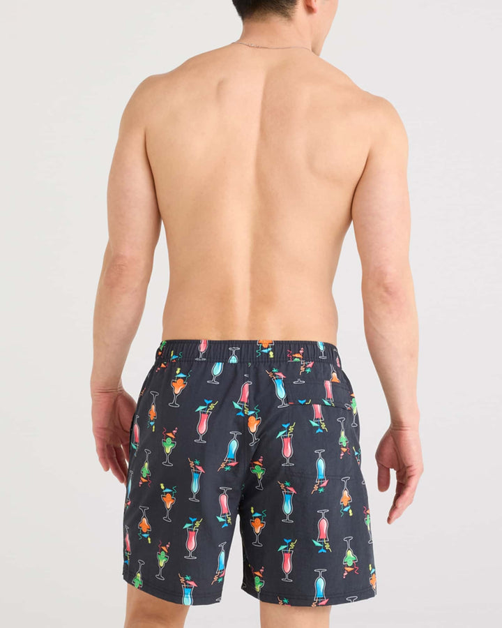 SAXX Go Coastal 2N1 Volley 5" (Mens) | Swizzles &amp; Straws-Black