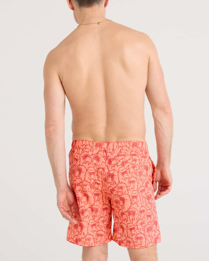 Saxx Go Coastal 2N1 Volley 7" | Parrot Party-Coral