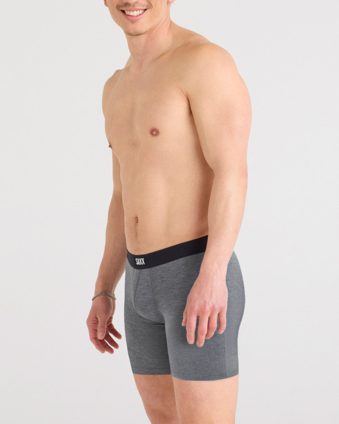 Saxx Vibe Xtra Soft Comfort Boxer Brief Fly | Dark Grey Heather