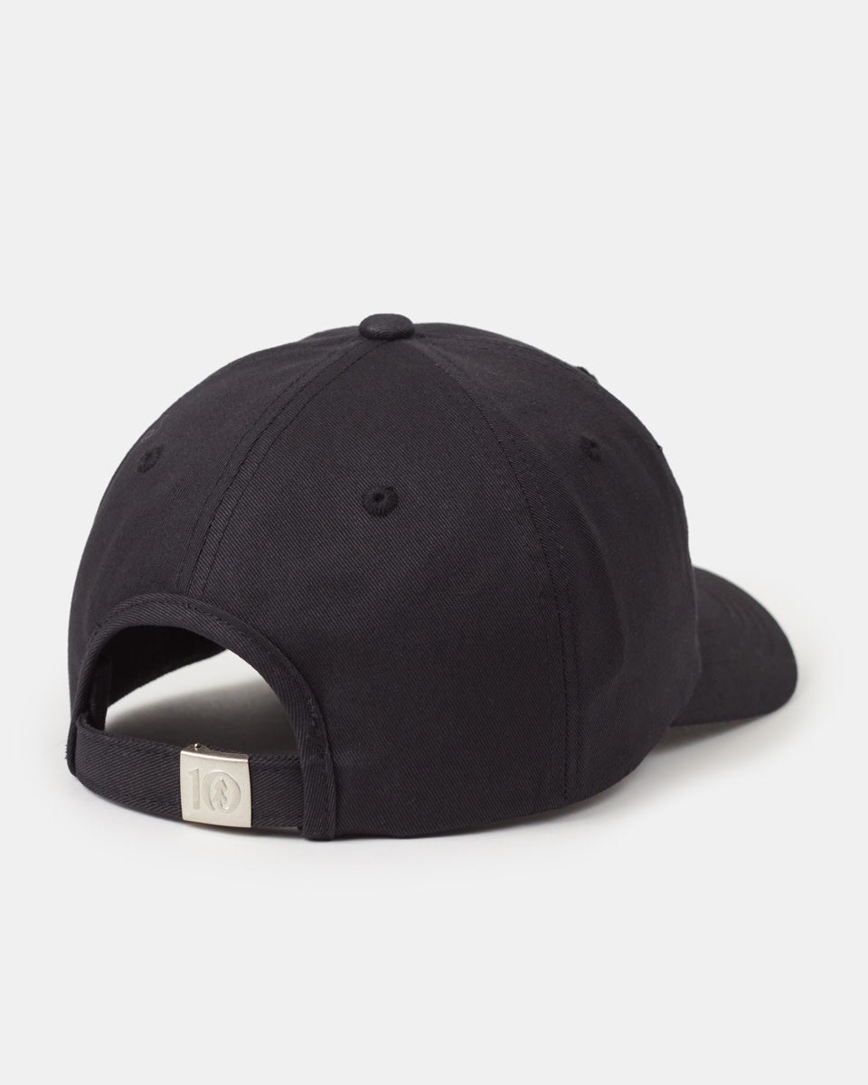 Tentree Slogan Peak Hat (Unisex) | Meteorite Black/Out of Office