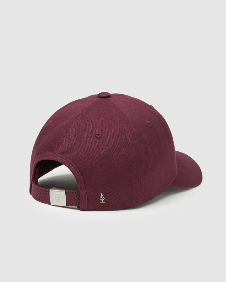 Tentree Sasquatch Peak Hat (Unisex) | Deep Burgundy/Football