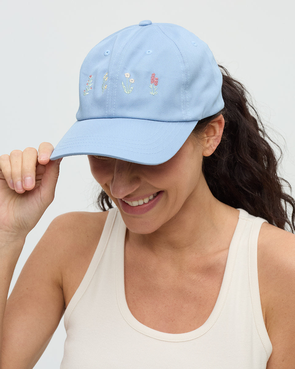 Tentree Spring Flora Peak Hat (Unisex) | Lakeside Blue/White Oak