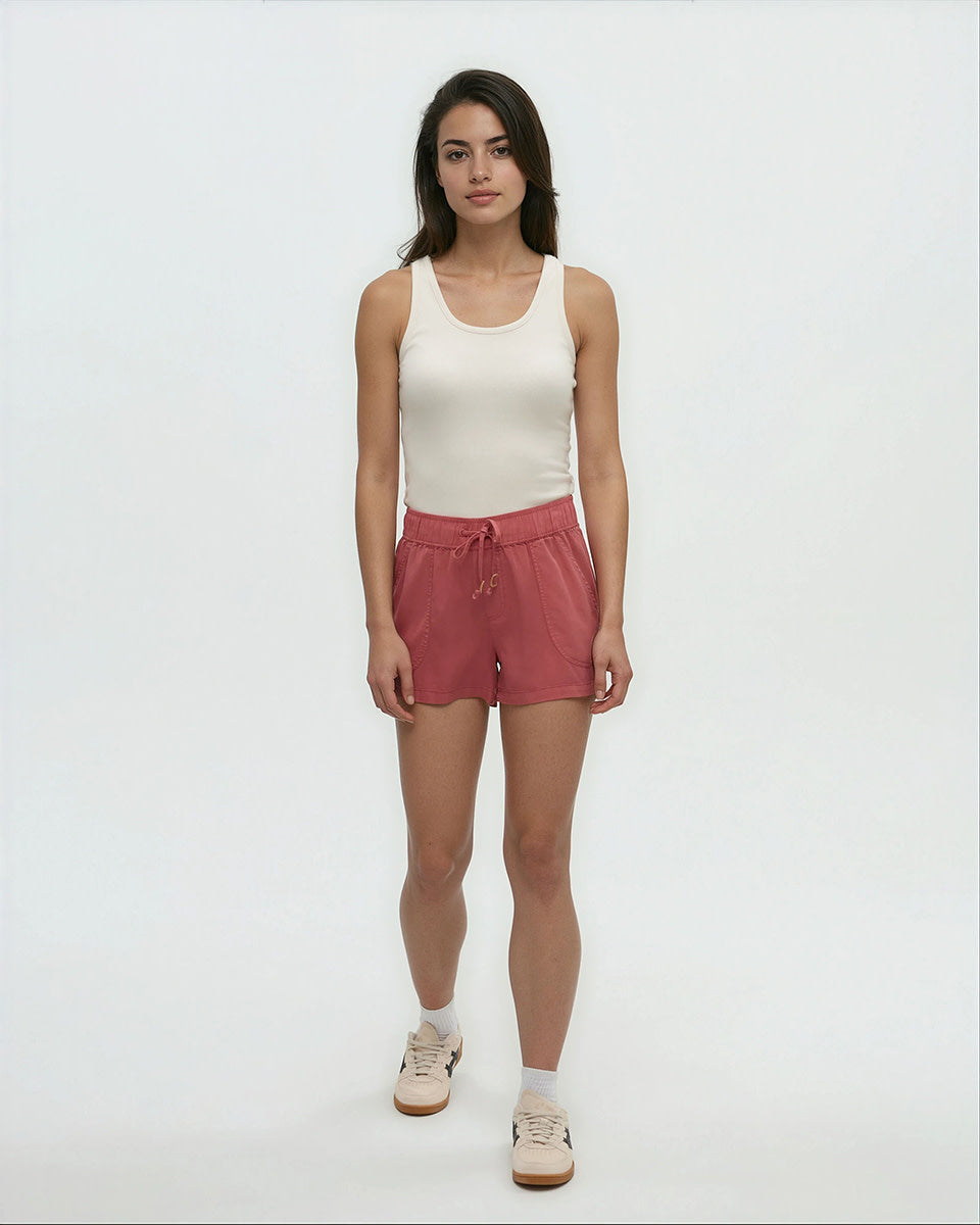 Tentree Tencel Instow Short (Womens) | Rosewood