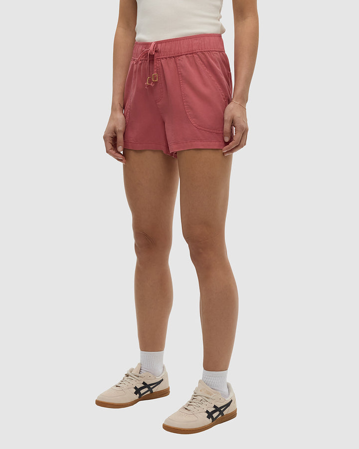 Tentree Tencel Instow Short (Womens) | Rosewood