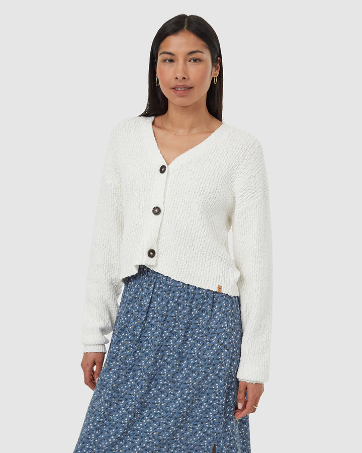 Tentree Poplar Cardigan (Womens) | Vintage White