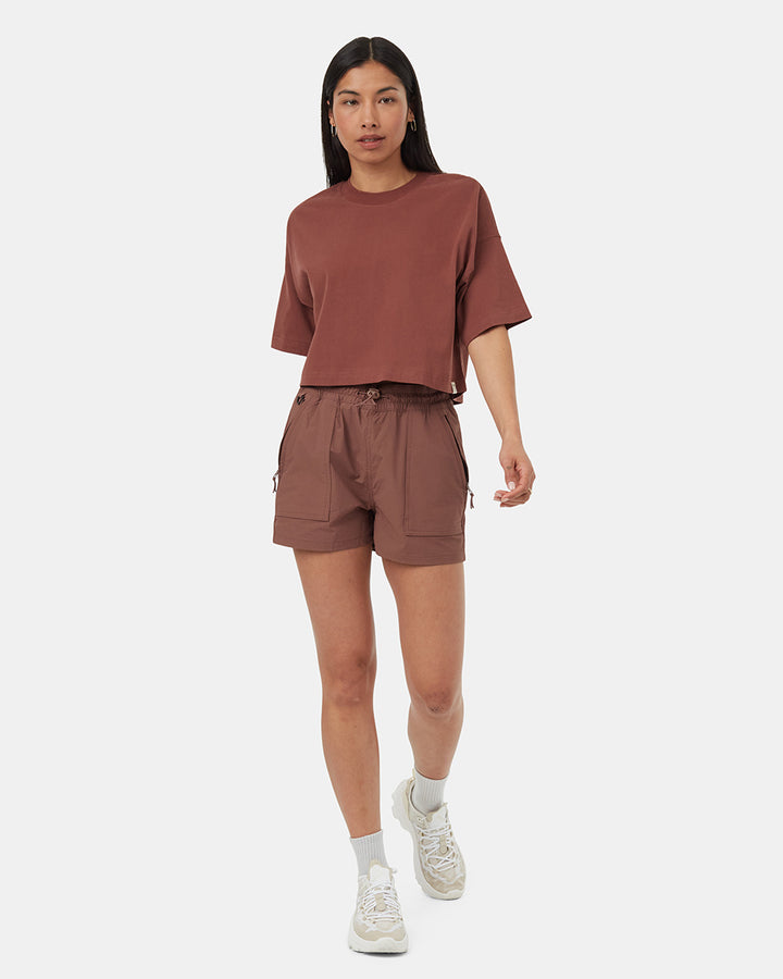 tentree Regenerative Cotton Oversized Crop Tee (Women&