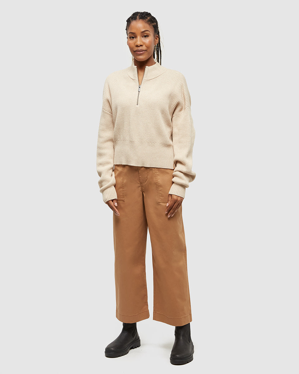 Tentree Vista Sweater (Womens) | Warm Oak Heather
