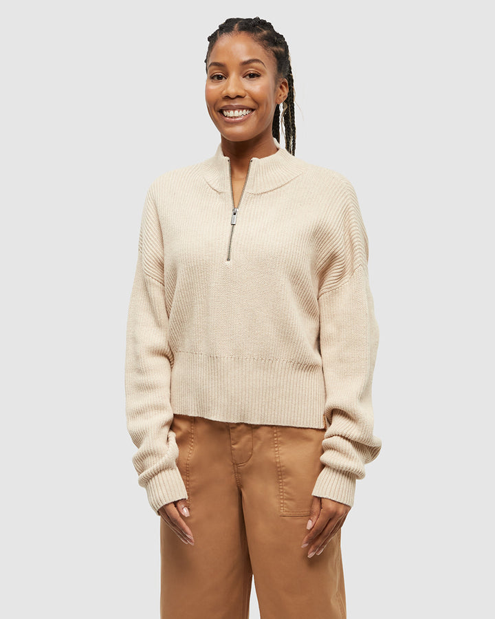 Tentree Vista Sweater (Womens) | Warm Oak Heather