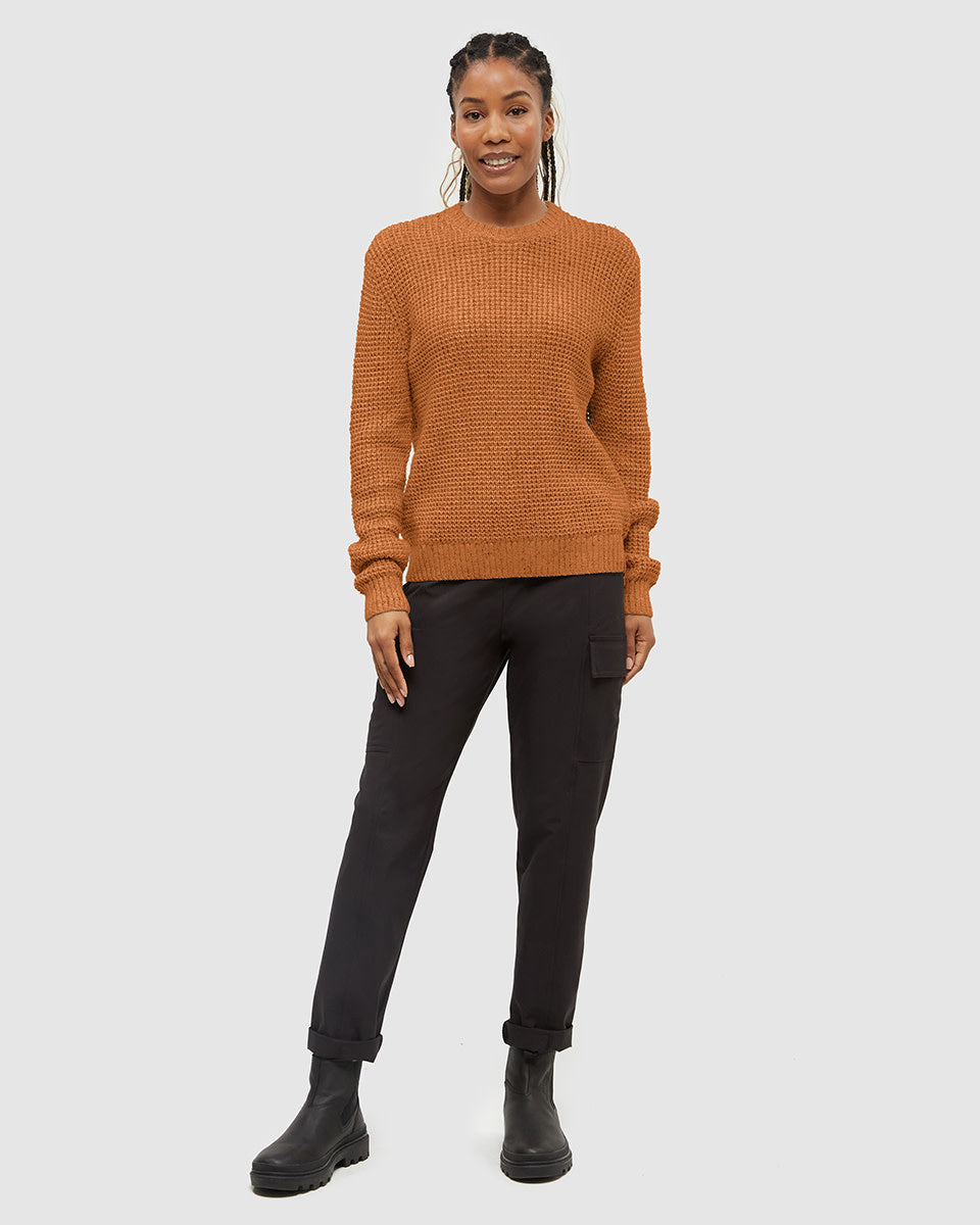 Tentree Morrell Sweater (Womens) | Burnt Caramel Nep