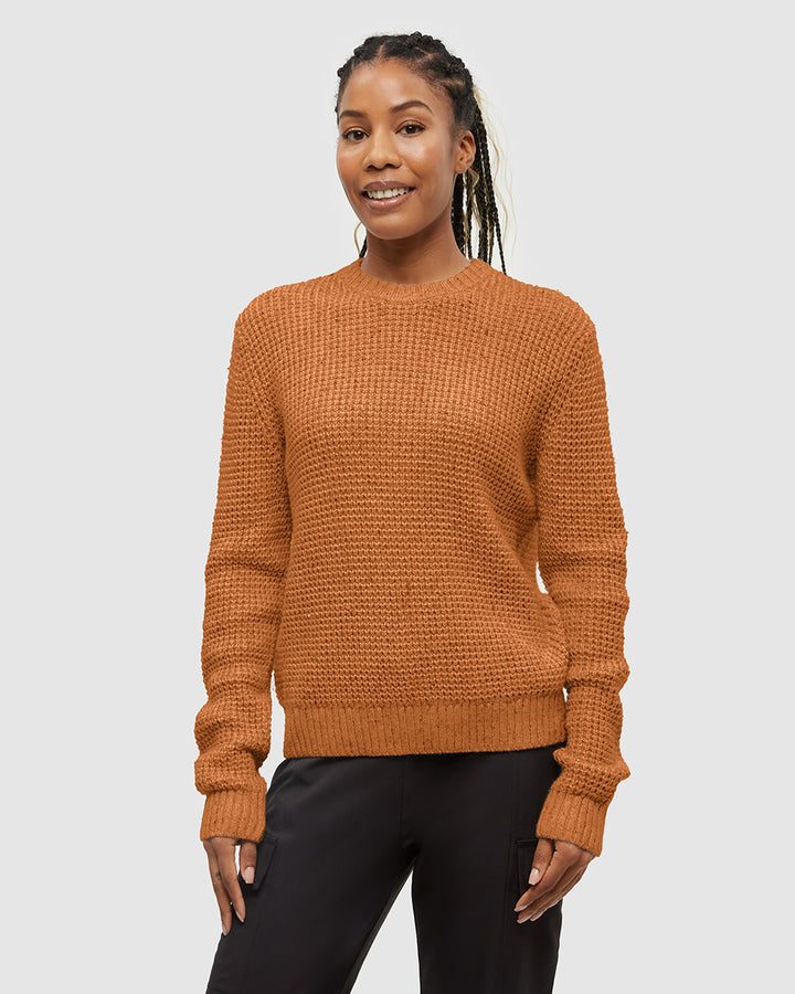 Tentree Morrell Sweater (Womens) | Burnt Caramel Nep