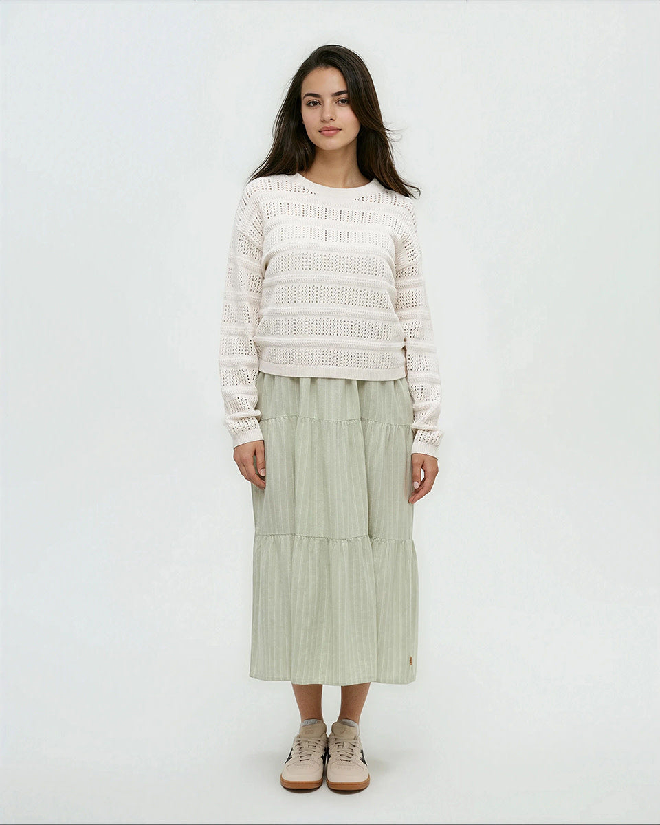 Tentree Lunenberg Sweater (Womens) | Cotton White Heather