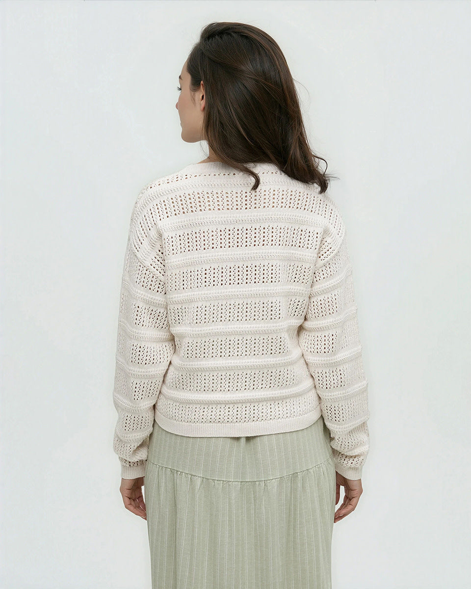 Tentree Lunenberg Sweater (Womens) | Cotton White Heather