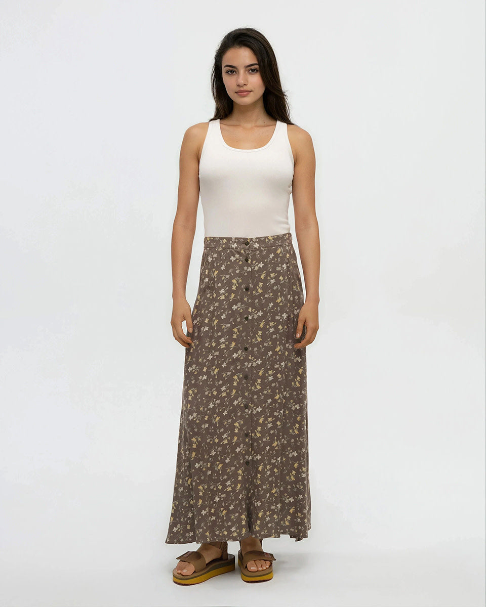 Tentree Ashland Skirt (Womens) | Timber/Scattered Floral