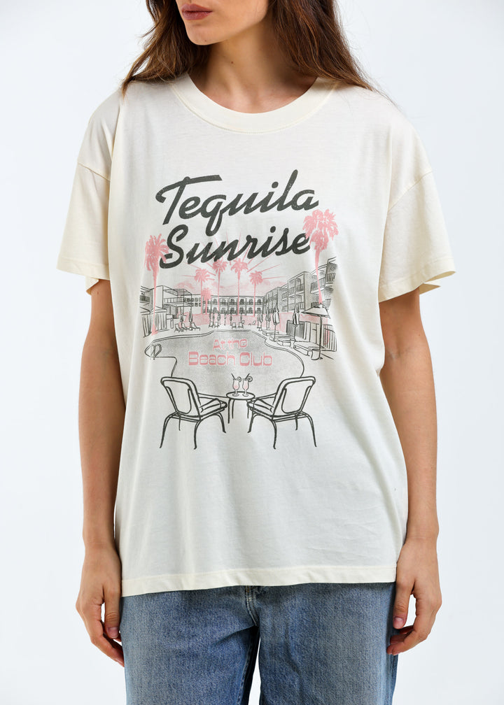 Girl Dangerous Tequila Sunrise Oversized Tee (Women&