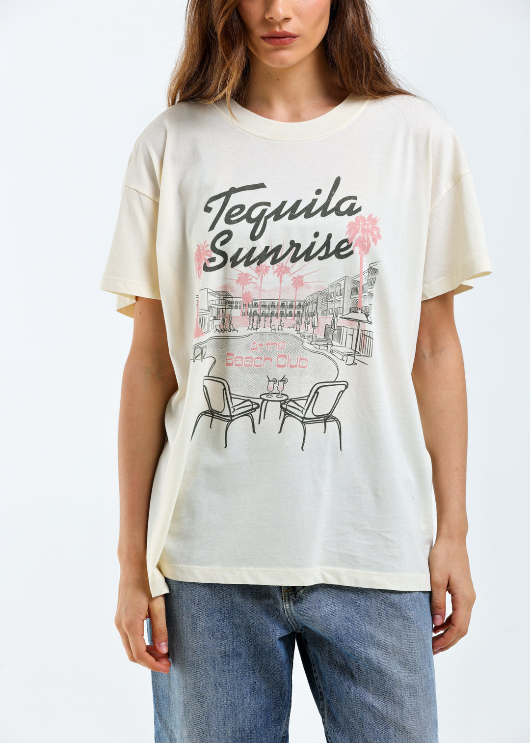 Girl Dangerous Tequila Sunrise Oversized Tee (Women&