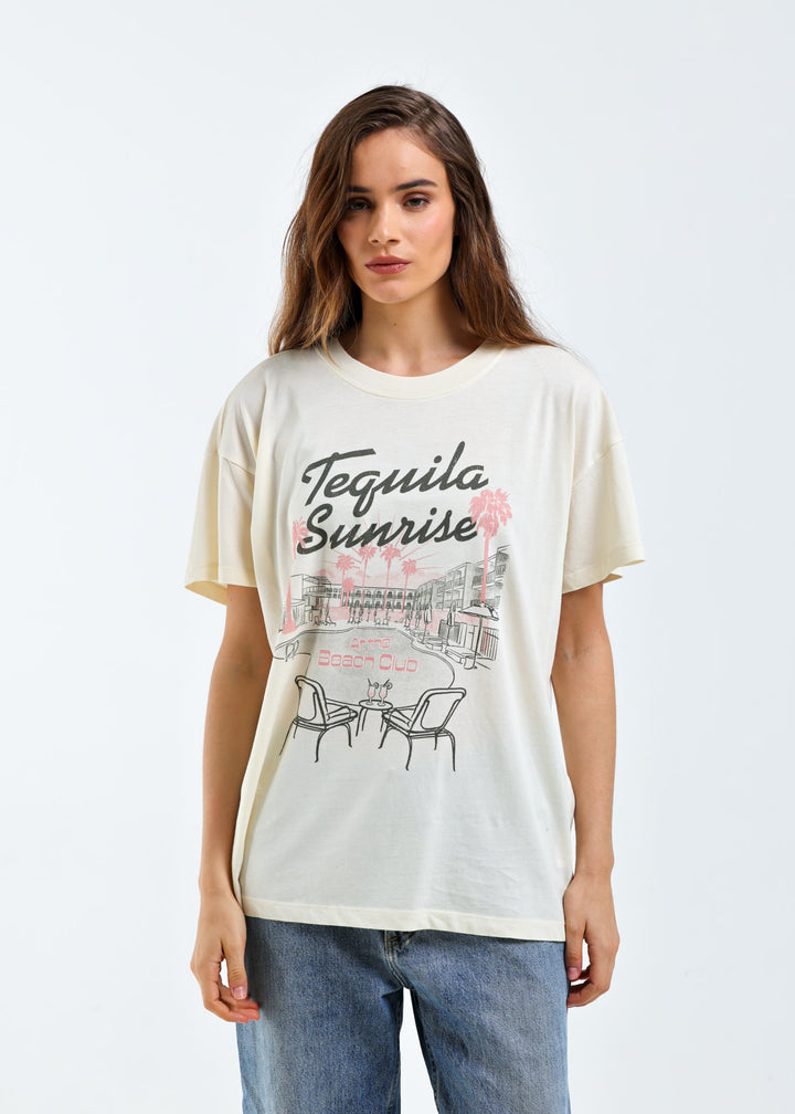 Girl Dangerous Tequila Sunrise Oversized Tee (Women&