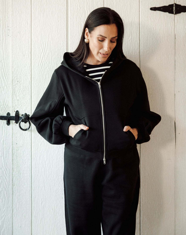 Brunette Bubble Zip Sweater (Women&