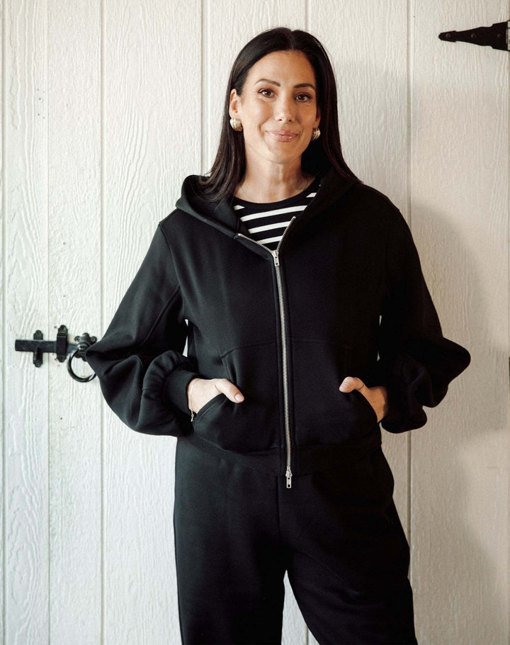 Brunette Bubble Zip Sweater (Women&