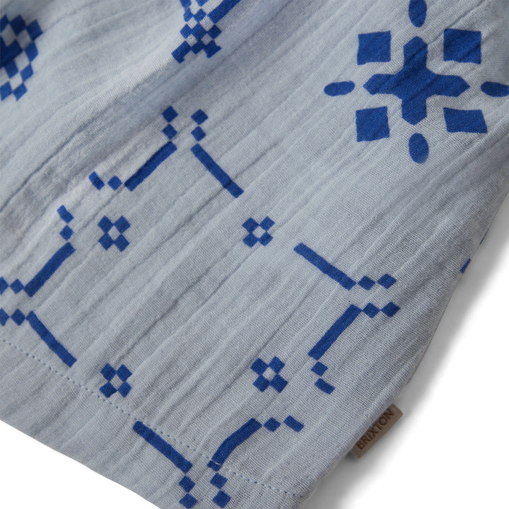 Brixton The Tie Dress (Womens) | Aura Blue Tile Print