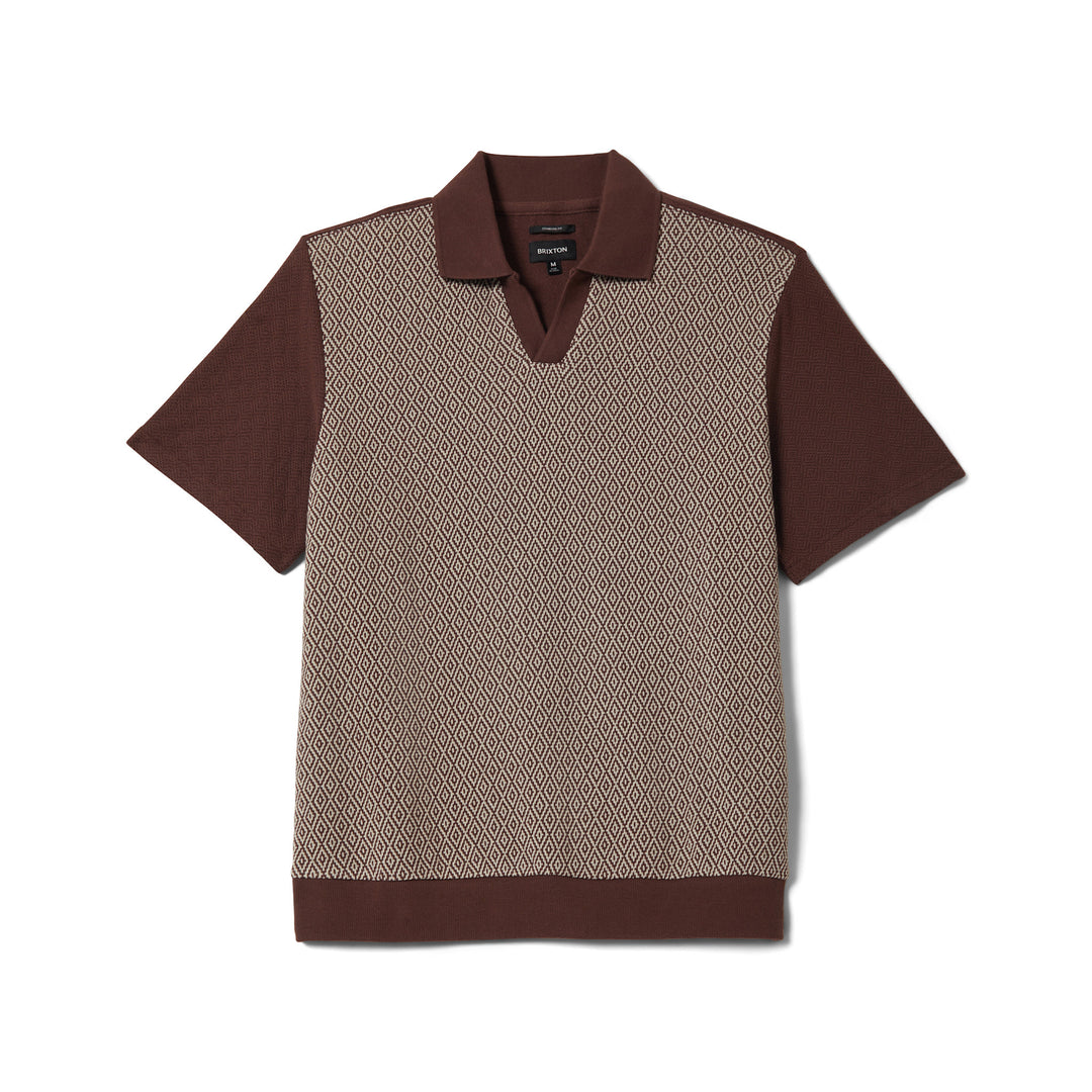 Brixton Theo Jacquard Short Sleeve Polo (Men&