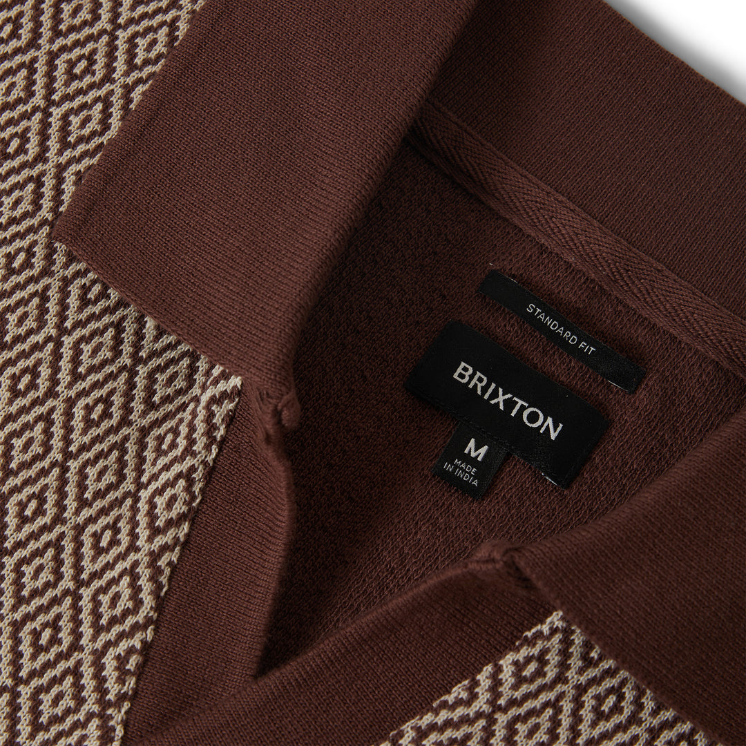 Brixton Theo Jacquard Short Sleeve Polo (Men&