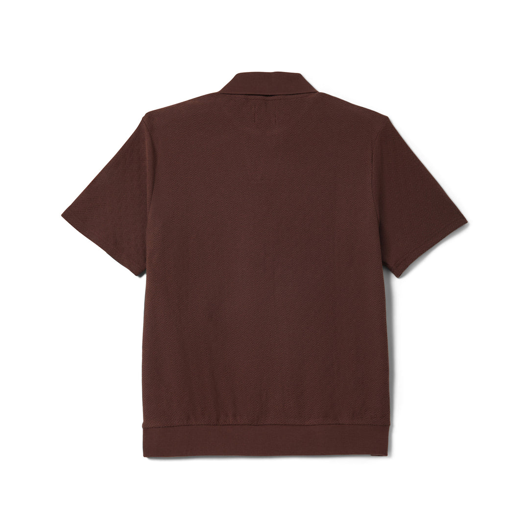 Brixton Theo Jacquard Short Sleeve Polo (Men&