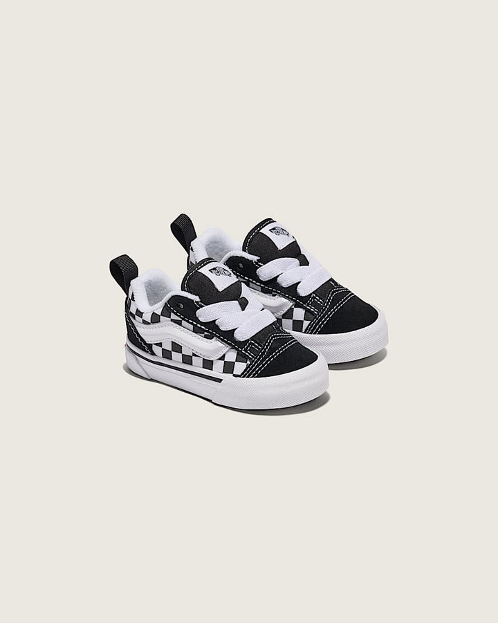 Vans Knu Skool Elastic (Toddler) | Check Black/True White