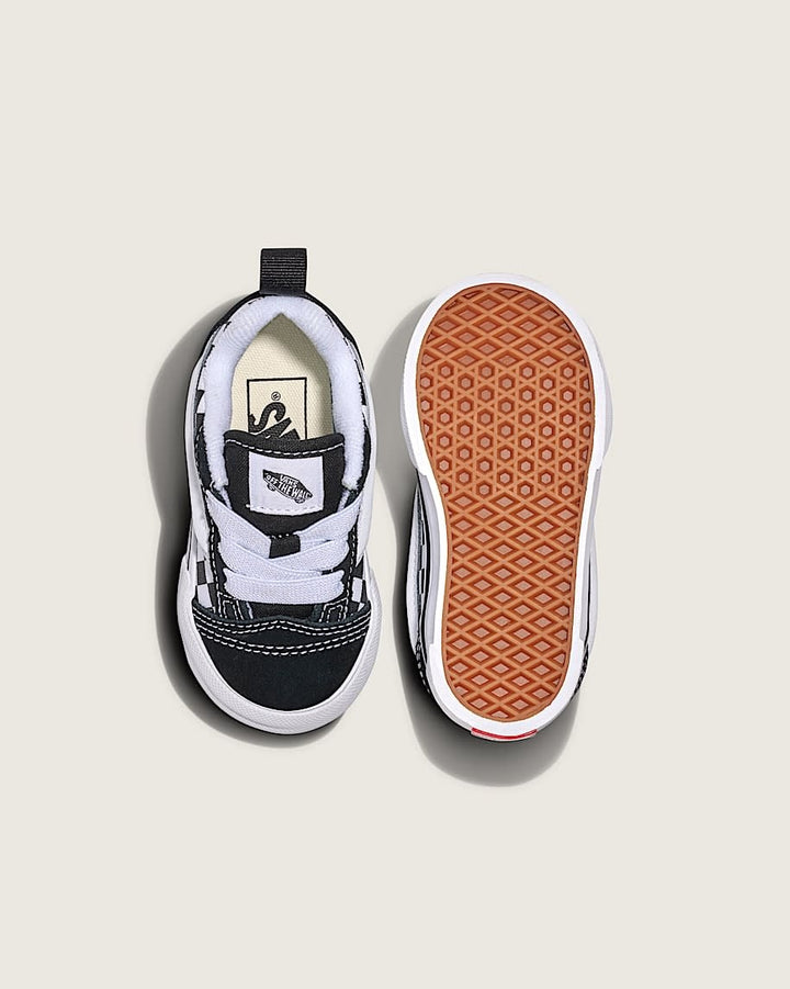 Vans Knu Skool Elastic (Toddler) | Check Black/True White