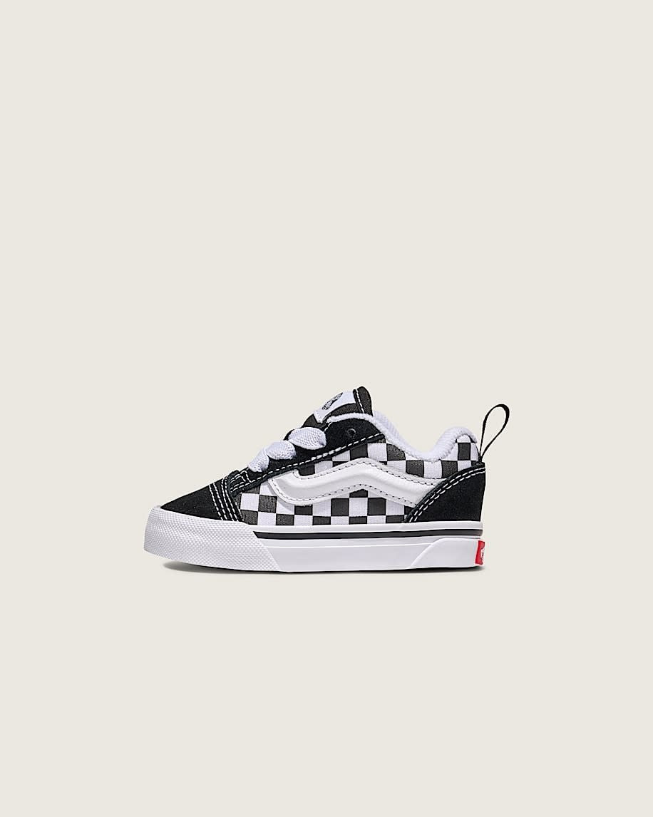 Vans Knu Skool Elastic (Toddler) | Check Black/True White
