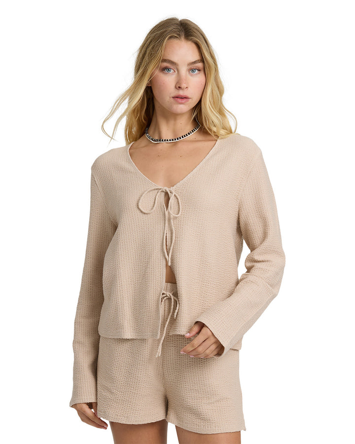 Billabong Maya Ls Knit Top (Womens) | Oatmeal