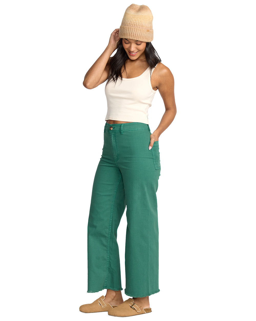 Billabong Free Fall Twill Pant (Womens) | Evergreen